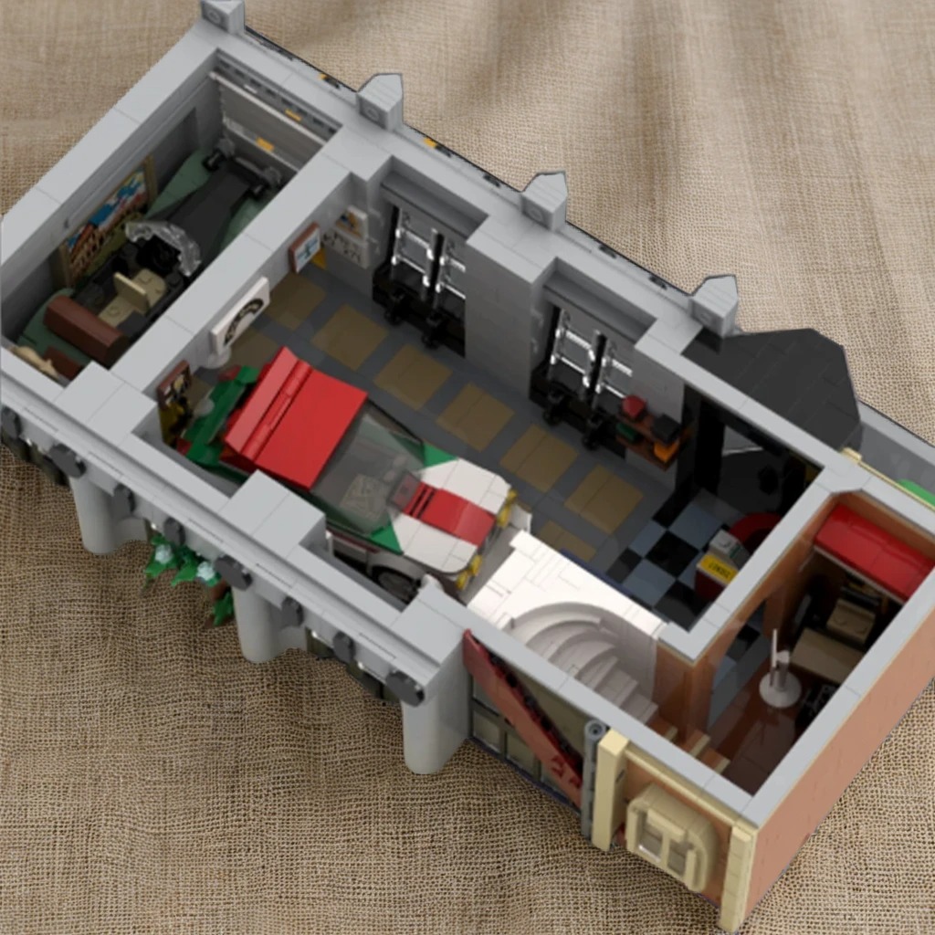 Art Craft Museum - 4135 ชิ้น MOC โมดูลาร์ บิลดิ้งส์ โมเดลพิพิธภัณฑ์รถแข่ง