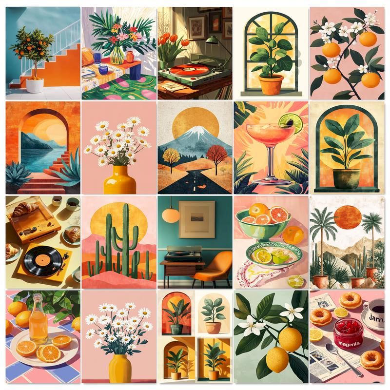 Art Craft Adult - GATYZTORY ชุดภาพวาดระบายสีตามตัวเลข ลายดอกไม้ สำหรับผู้ใหญ่ งานฝีมือ DIY