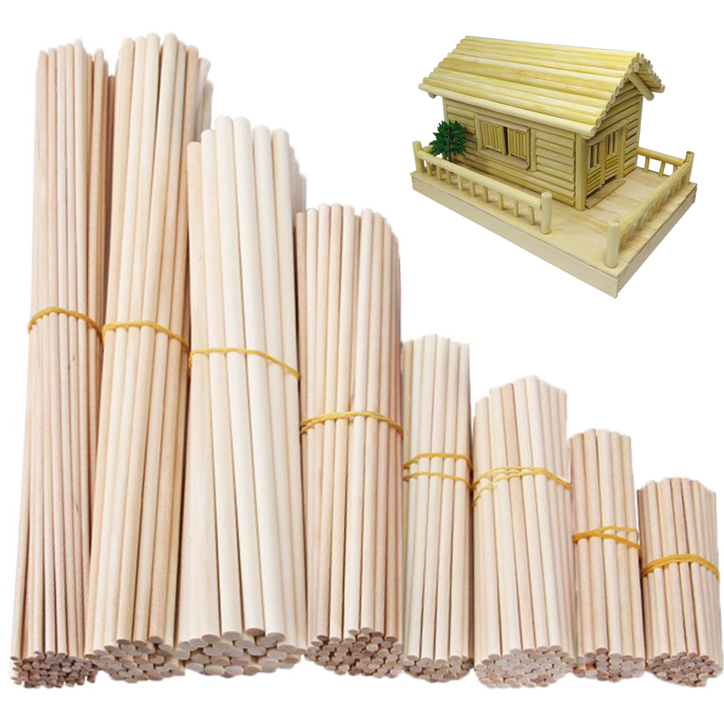 Art Craft Stick - รอบไม้สำหรับหัตถกรรมอาหาร Ice Lollies และรุ่นทำเค้ก Dowel DIY