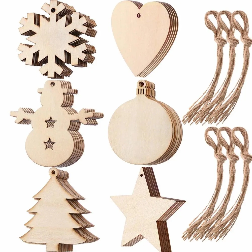 Art And Craft For Xmas - 10/20/50Pcs DIY ไม้ลูกบอลคริสต์มาสตกแต่งหัตถกรรมศิลปะ Baubles หมวดหมู่แขวนเครื่องประดับสําหรับคริสต์มาสปีใหม่เด็กของขวัญ