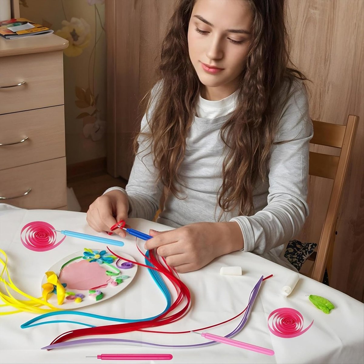 Art Quilling Craft - ชุดเครื่องมือทำกระดาษควิลลิ่ง 2026 + 12 ชิ้น, ปากกาเข็มม้วนกระดาษควิลลิ่ง