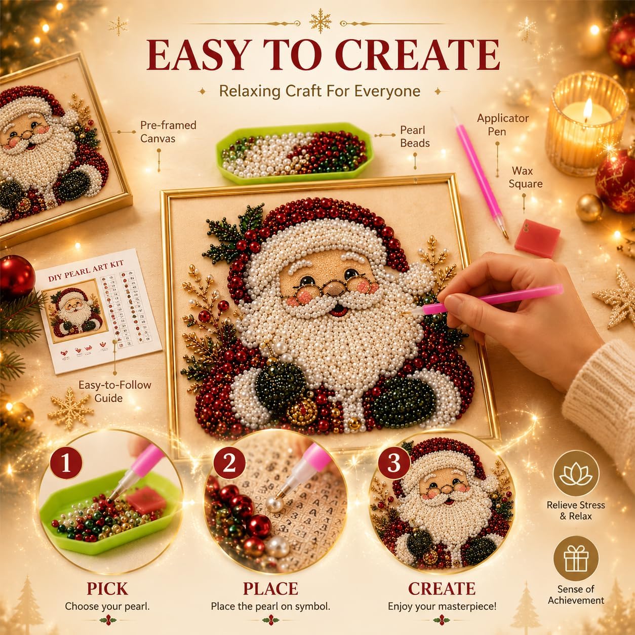 ชุดงานศิลปะภาพวาดเพชรไข่มุก DI - Art Craft Adult บทวิจารณ์และราคา