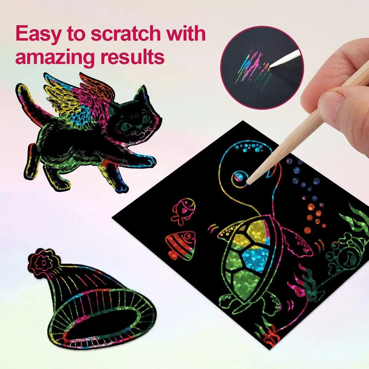 ชุดการ์ดศิลปะขูดสร้างสรรค์มากม - Art Craft Stick บทวิจารณ์และราคา