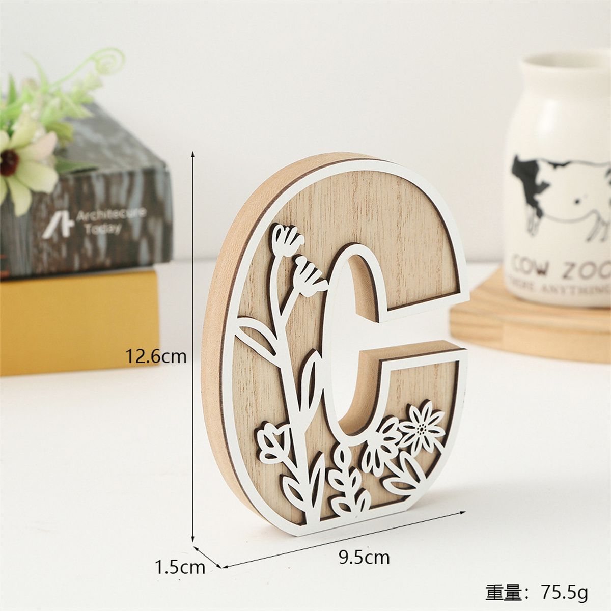 1 ชิ้นไม้ดิบสีขาวแกะสลัก 26 ตั - Art And Craft For Xmas บทวิจารณ์และราคา
